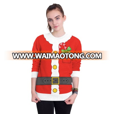 NADANBAO Brand Christmas ugly Sweater custom printed  Wholesaler Womens Novelty Knitted Xmas crew neck sweater